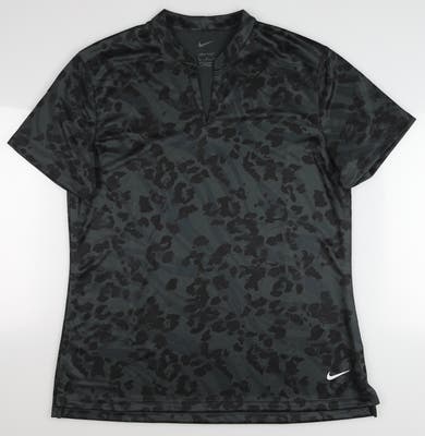 New Womens Nike Golf Polo Medium M Black MSRP $65