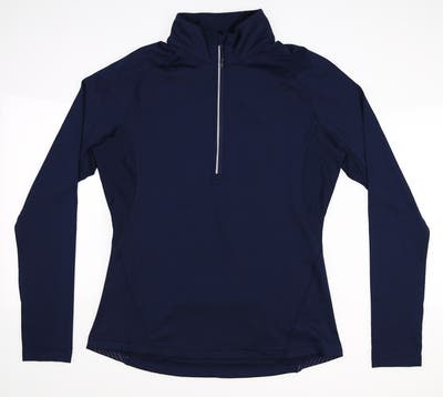 New Womens Level Wear 1/2 Zip Golf Pullover Small S Navy Blue MSRP $65