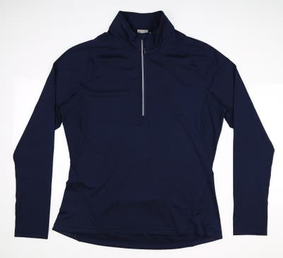 New Womens Level Wear 1/2 Zip Golf Pullover Large L Navy Blue MSRP $65