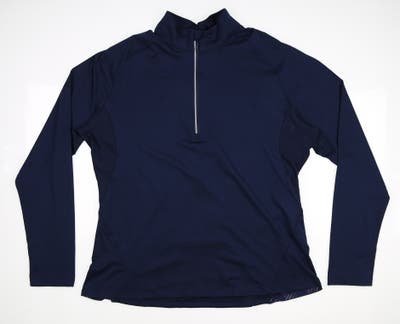 New Womens Level Wear 1/2 Zip Golf Pullover XX-Large XXL Navy Blue MSRP $65