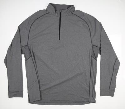 New Mens Level Wear 1/4 Zip Pullover X-Large XL Charcoal Gray MSRP $65