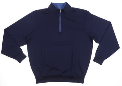 New Mens Fairway & Greene 1/4 Zip Golf Pullover Small S Marine Blue MSRP $130