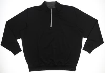 New Mens Fairway & Greene 1/4 Zip Golf Pullover Medium M Black MSRP $130