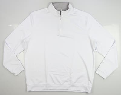 New Mens Johnnie-O 1/4 Zip Golf Pullover X-Large XL White MSRP $118