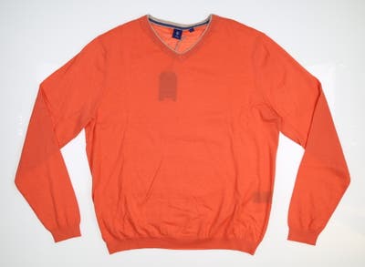 New Mens Footjoy Sweater Large L Orange MSRP $325 27862