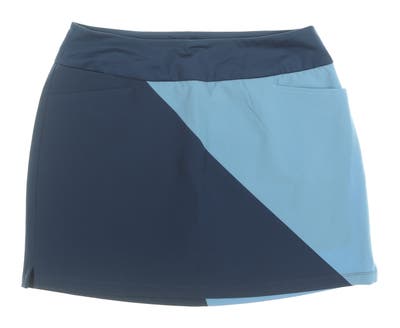 New Womens Adidas Colorblock Golf Skort Medium M Blue MSRP $70