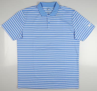 New Mens Nike Golf Polo Large L Blue/White MSRP $65