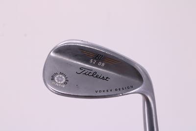 Titleist Vokey Spin Milled SM4 Chrome Wedge Gap GW 52° 8 Deg Bounce Project X Rifle 5.5 Steel Regular Right Handed 35.0in