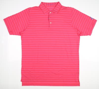 New W/ Logo Mens B. Draddy Golf Polo Medium M Red/Pink MSRP $110