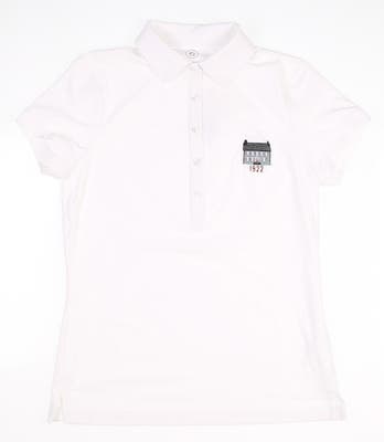 New W/ Logo Womens Fairway & Greene Claire Made In USA Polo X-Small XS White MSRP $100