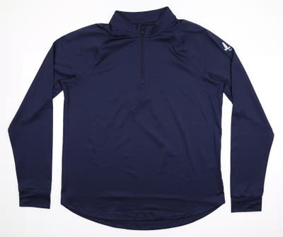 New W/ Logo Womens Under Armour Golf 1/4 Zip Pullover X-Large XL Navy Blue MSRP $65