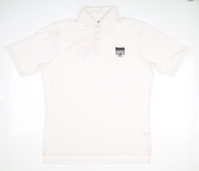 New W/ Logo Mens Fairway & Greene USA Tournament Solid Tech Jersey Polo Small S White MSRP $95