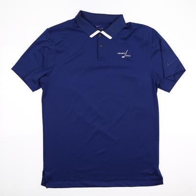 New W/ Logo Mens Nike Golf Polo Small S Navy Blue MSRP $65