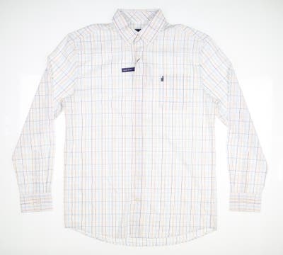 New Mens Johnnie-O Golf Button Up Medium M French Blue MSRP $115
