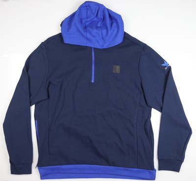 New W/ Logo Mens Adidas Adicross Hoodie X-Large XL Navy Blue/Blue MSRP $130