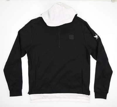 New W/ Logo Mens Adidas Adicross Hoodie Medium M Black/White  MSRP $130