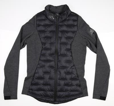 New W/ Logo Womens Adidas Golf Jacket X-Small XS Black/Grey MSRP $100