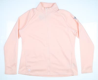 New W/ Logo Womens Adidas Golf Jacket X-Large XL Pink MSRP $65