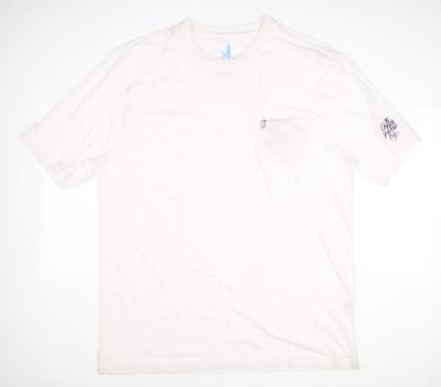 New W/ Logo Mens Johnnie-O Lawson T-Shirt Large L White MSRP $39