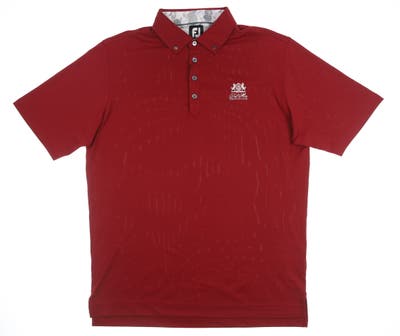 New W/ Logo Mens Footjoy Golf Polo Large L Red MSRP $72