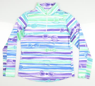 New Womens IBKUL Golf 1/4 Zip Pullover Small S Multi MSRP $98