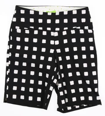 New Womens Swing Control Golf Shorts 8 Black/White MSRP $120