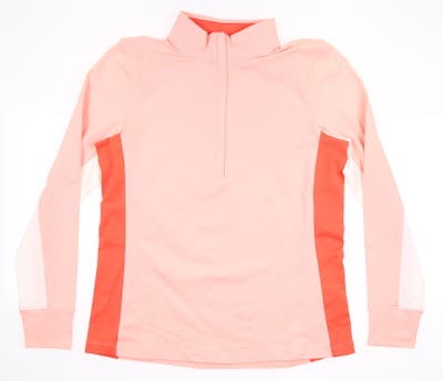 New Womens Under Armour Golf 1/2 Zip Pullover Medium M Pink MSRP $70