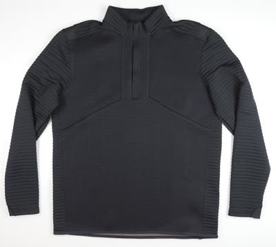 New Mens Under Armour Golf 1/4 Zip Pullover Large L Black MSRP $80