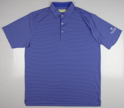 New W/ Logo Mens DONALD ROSS Golf Polo Large L Blue MSRP $110