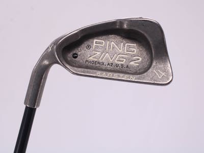 Ping Zing 2 Single Iron 4 Iron Stock Graphite Shaft Graphite Senior Left Handed Black Dot 39.0in