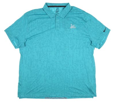 New W/ Logo Mens Nike Tiger Woods Polo XX-Large XXL Teal MSRP $85