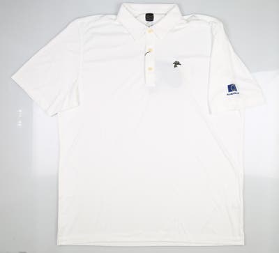 New W/ Logo Mens Greg Norman Technical Performance Polo XX-Large XXL White MSRP $55