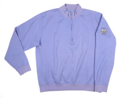 New W/ Logo Mens Fairway & Greene Performance 1/4 Zip Sweater X-Large XL Purple MSRP $160