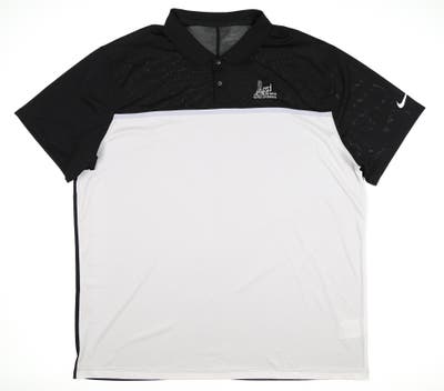 New W/ Logo Mens Nike Dri-Fit Victory Polo XX-Large XXL Black/White MSRP $55