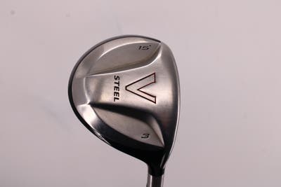 TaylorMade V Steel Fairway Wood 3 Wood 3W 15° Grafalloy ProLaunch Blue FW Graphite Stiff Right Handed 43.0in