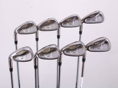 TaylorMade Rac OS 2005 Iron Set 3-PW Stock Steel Stiff Left Handed 38.25in
