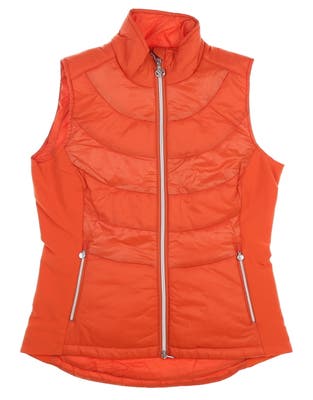 New Womens Daily Sports Jaclyn Padded Vest Small S Orange MSRP $186