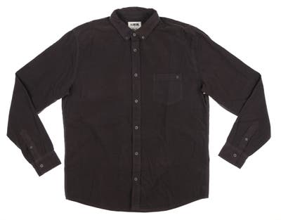 New Mens LinkSoul Pinwale Corduroy Button Up X-Large XL Charcoal MSRP $98