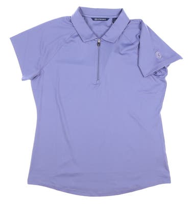 New W/ Logo Womens Cutter & Buck Golf Polo Large L Purple MSRP $70