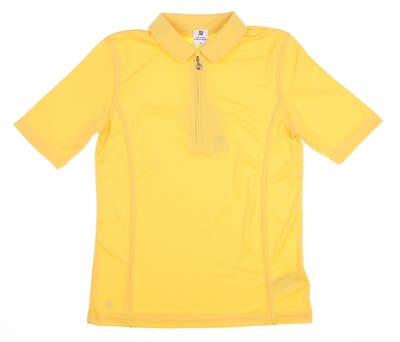 New Womens Daily Sports Macy Polo Large L Butter Yellow MSRP $70