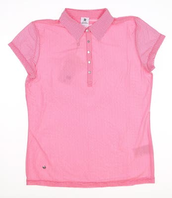 New Womens Daily Sports Carmela Polo Large L Dahlia Pink MSRP $94