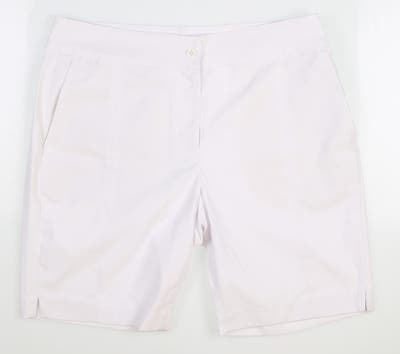 New Womens EP NY Tech Stretch Shorts 8 White MSRP $85