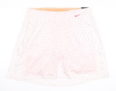 New Womens Nike Golf Skort Medium M White/Orange MSRP $75