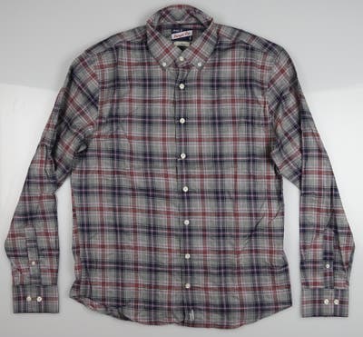 New Mens Johnnie-O Conway Long Sleeve Button-Down Medium M Multi MSRP $138