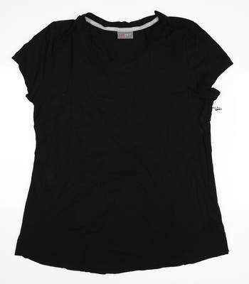 New Womens Jo Fit Golf T-Shirt Small S Black MSRP $65 LT108-BLK