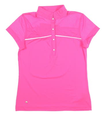 New Womens Daily Sports Golf Polo Small S Pink MSRP $111 143/109