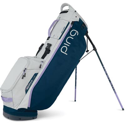 Brand New 10.0 Ping 2022 Hoofer Lite Navy/Light Grey/Lavender Stand Bag