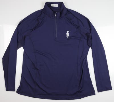 New W/ Logo Womens Callaway Golf 1/4 Zip Pullover XX-Large XXL Navy Blue MSRP $75