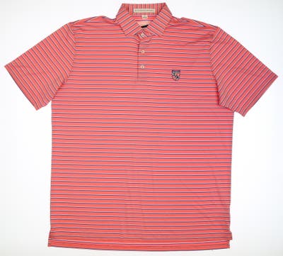 New W/ Logo Mens Holderness and Bourne Golf Polo X-Large XL Multi Pink Blue MSRP $89