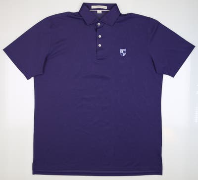 New W/ Logo Mens Holderness and Bourne Golf Polo X-Large XL Purple MSRP $89